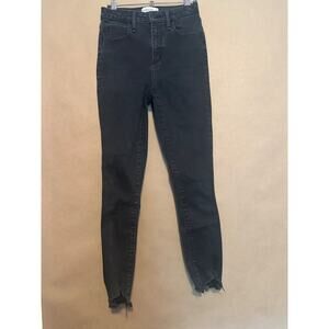 Abercrombie & Fitch The Super Skinny Ankle Jeans Women's 25/0r Black High Rise